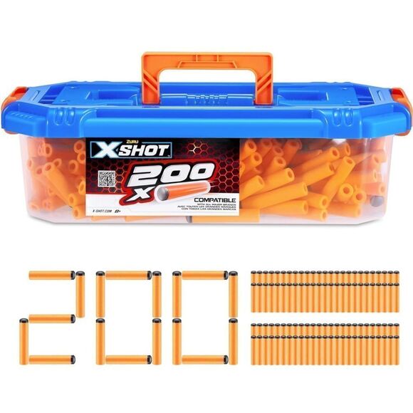 💙NEW XShot Excel Universally Compatible Foam Darts Refill Box 200 Darts by ZURU - Picture 1 of 11